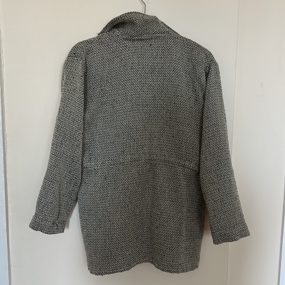 NWT Heathered Gray Jacket/Cardigan with Tie - Picture 4 of 4